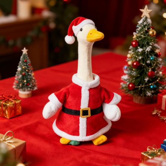 Porch Goose Outfit Turkey/Scarecrow/Santa Clothes Fits 23 Inch Cement Plastic Goose Statue for Harvest Autumn Thanksgiving Christmas Yard Patio Decor