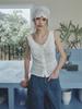 Lenina Athena Round Neck Vest_White