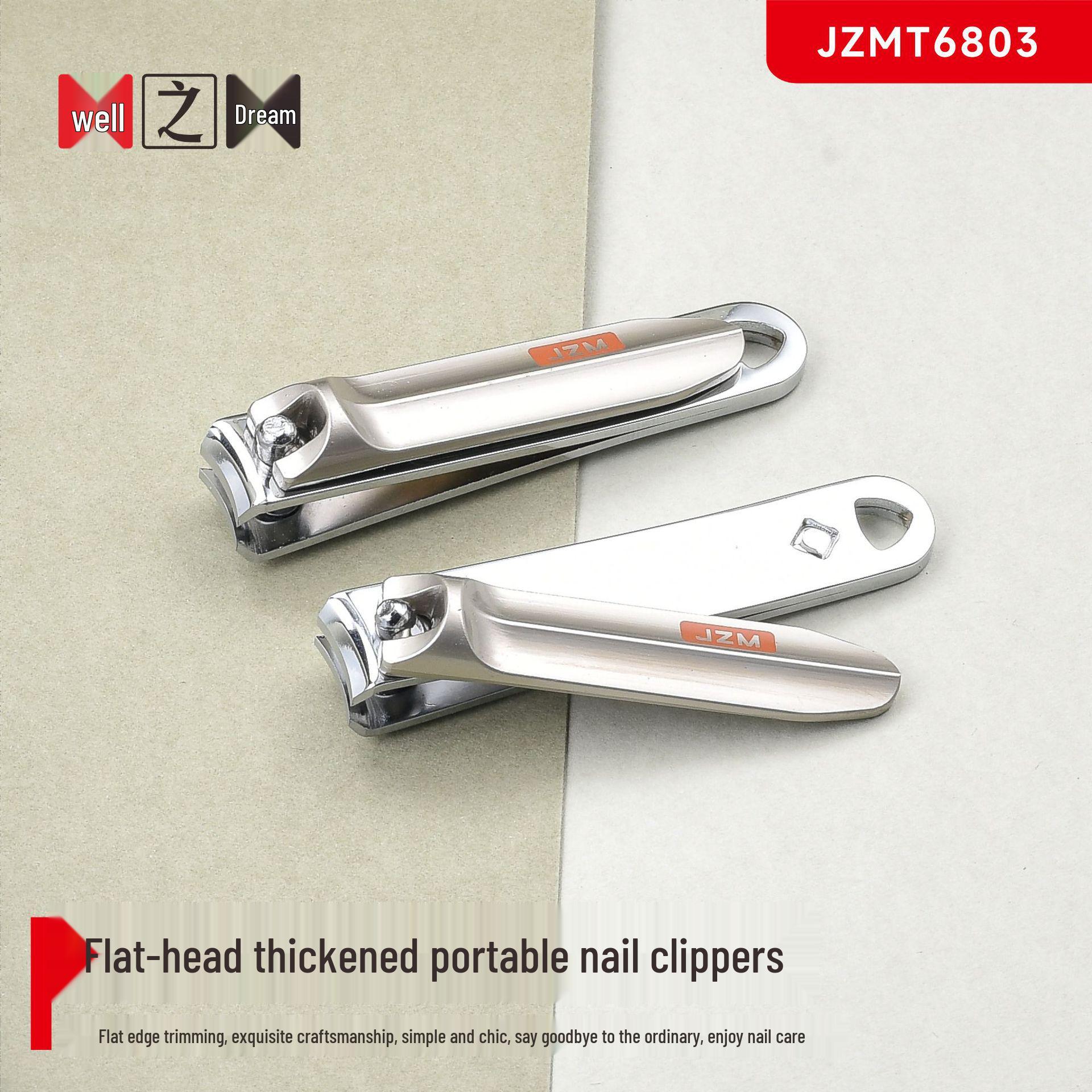 Jindajing Dream Nail Clippers: Thick Flat Edge, Portable Manicure Tool for Home Kids No