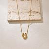 L147 European and American fashionable stainless steel geometric U-shaped necklace, women's design sense collarbone chain