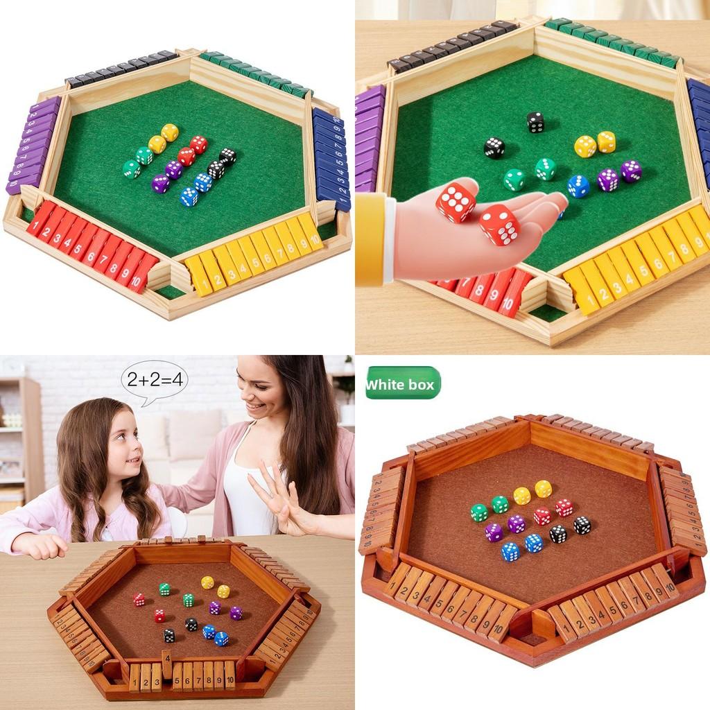 Wooden Brain Teaser Toy Board Game With Six Side Flip Panels For Home Party Use