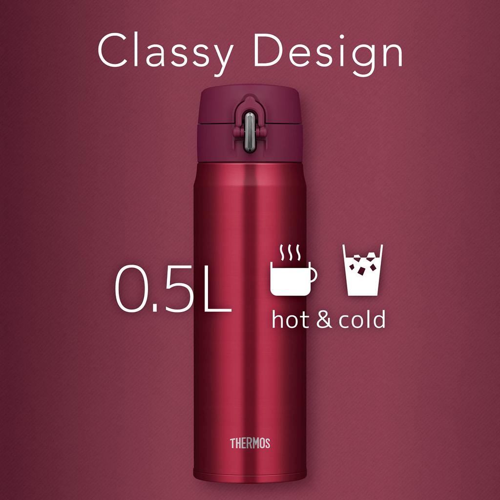 Thermos Vacuum Insulated Portable Mug 500ml Wine Red WNR JOH-500