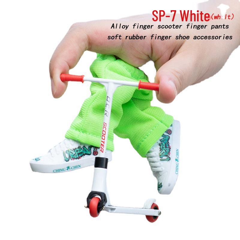 Alloy Finger Scooter Set with Finger Pants and Shoes - Toy Set for Kids