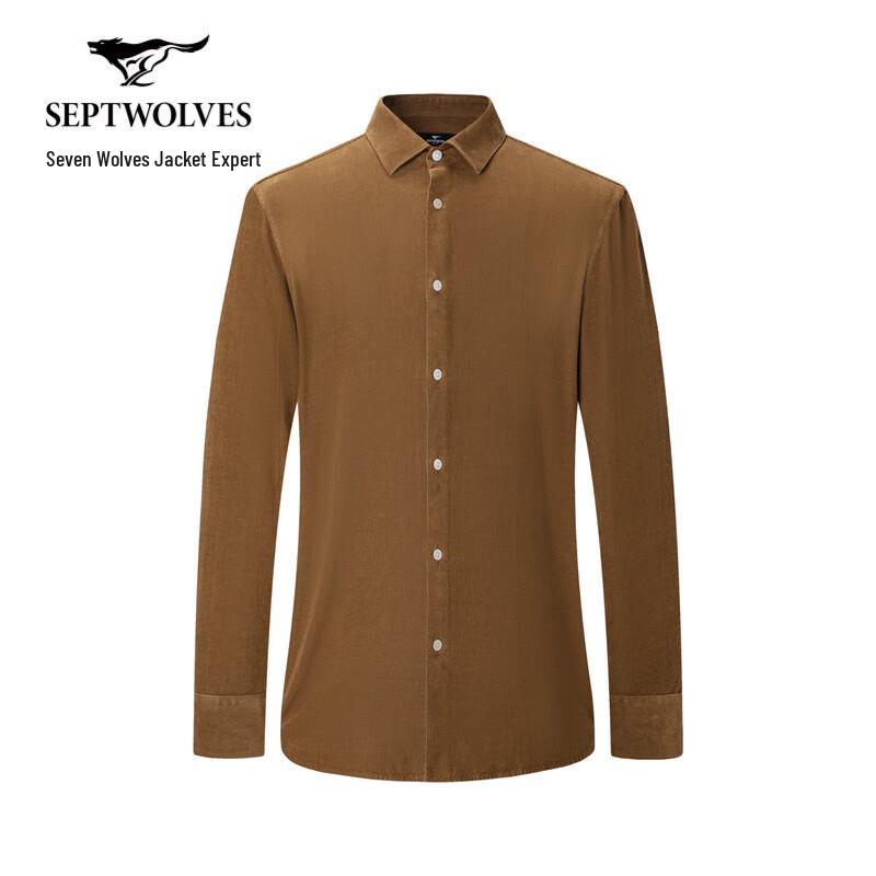 SEPTWOLVES Corduroy Long-Sleeve Shirt