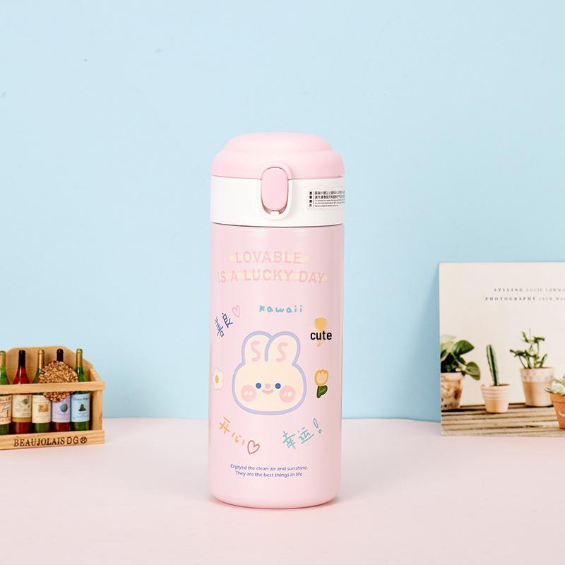 High-Quality 304 Stainless Steel Insulated Children's Cartoon Water Bottle - Mini Pea Cup for Girls