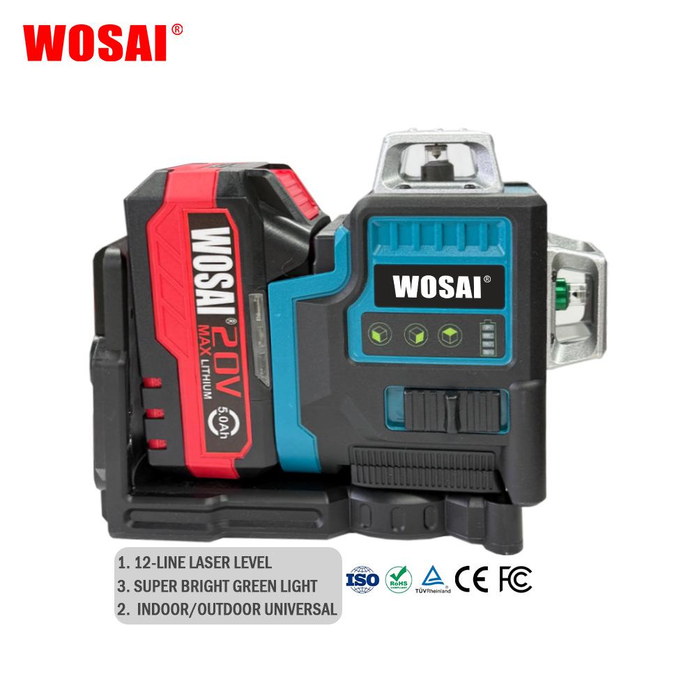 

21V 4D Laser Level: 360° Rotating, 12-Line for Horizontal & Vertical Use