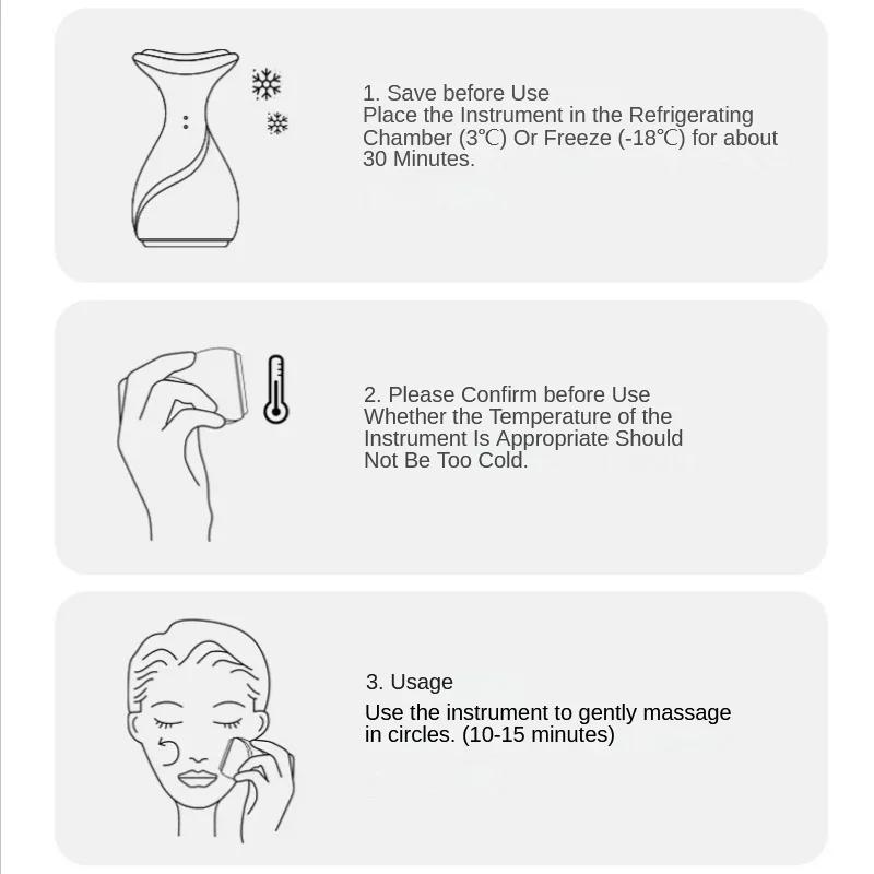Face Skin Ice Roller Cooler Skin Lifting Face Cooling Massager Ice Compress Calm Skin Ice Cooler Eye Pouch Cooler Edema Remover