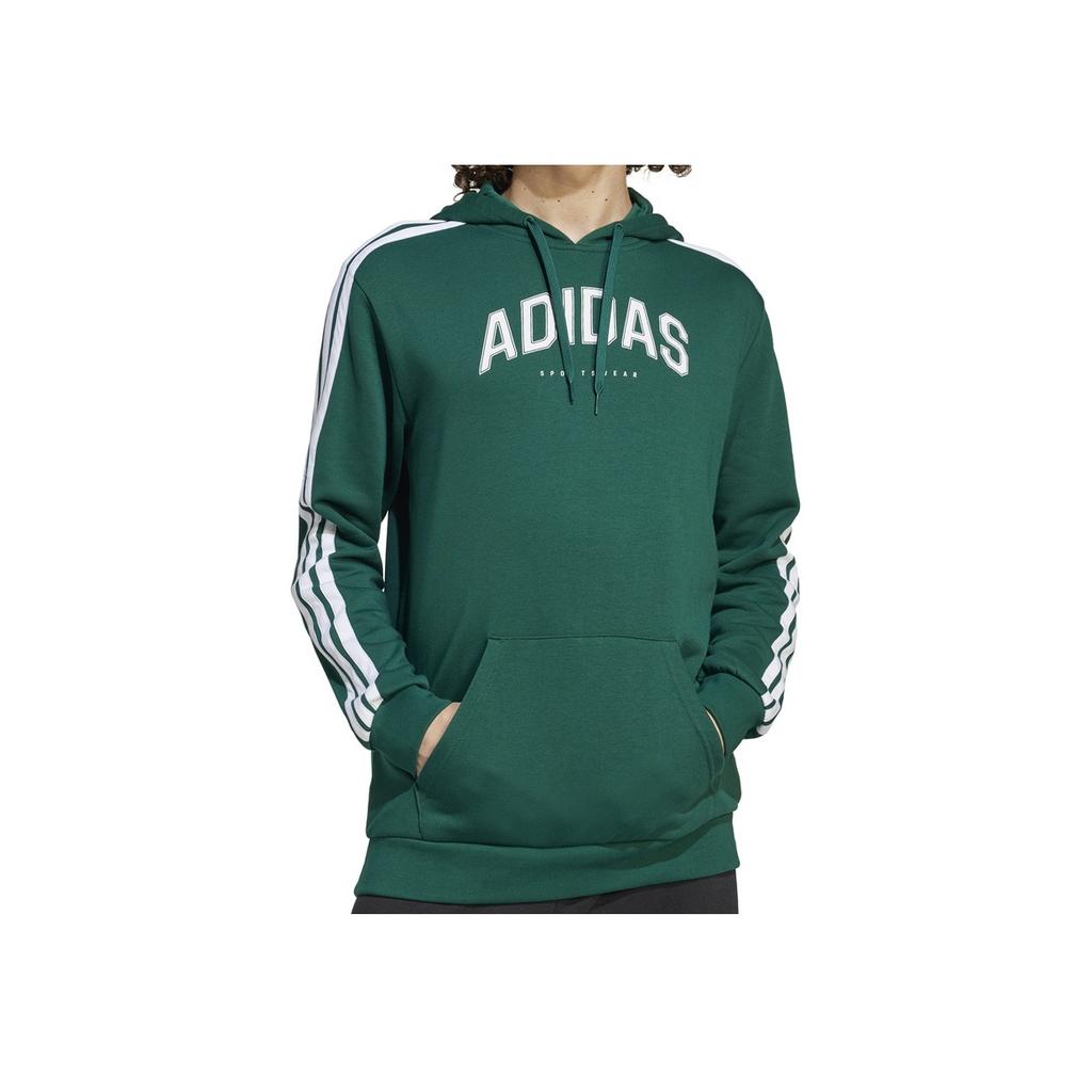 Adidas Wygodna Codzienna Wszechstronna Bluza z Kapturem z Długim Rękawem Męska Bluza Zielona JV6506