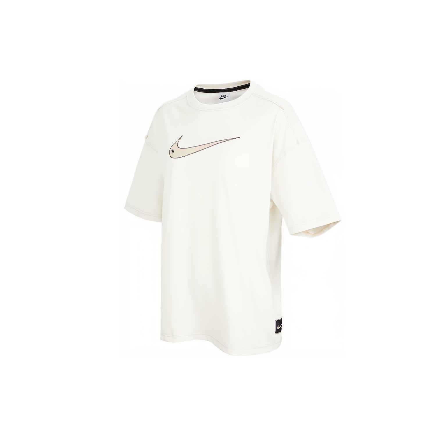 (WMNS) Nike Logo Printing Athleisure Casual Sports Cozy Short Sleeve White T-Shirt Women s DM6212-030 M