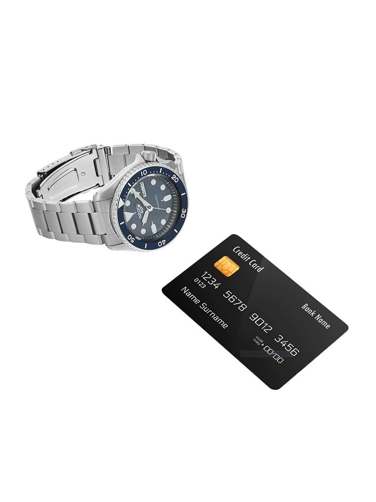 Seiko 5 SRPD51K1 Automatic Sporty Men's Watch, Steel, Blue,