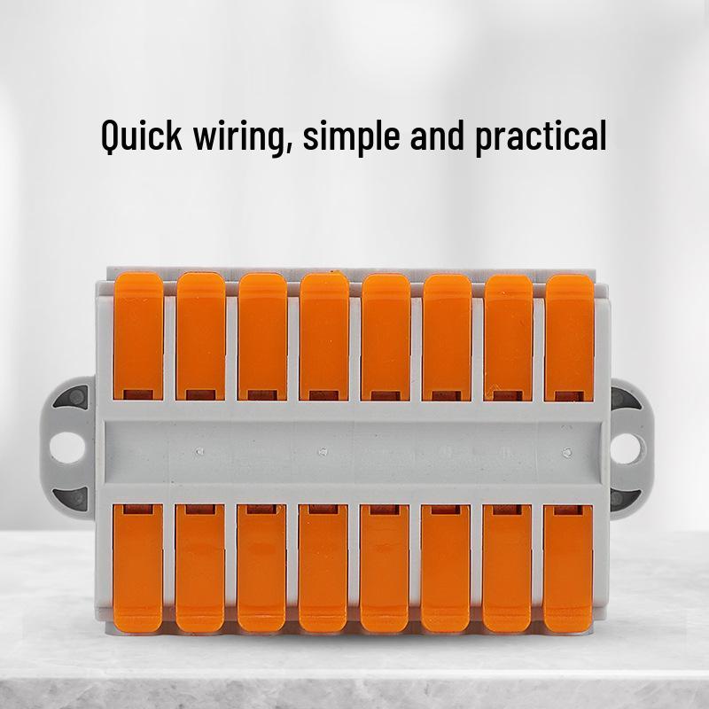 6-Square Quick Press-Type Wire Connector, High-Power, 12-Position Terminal