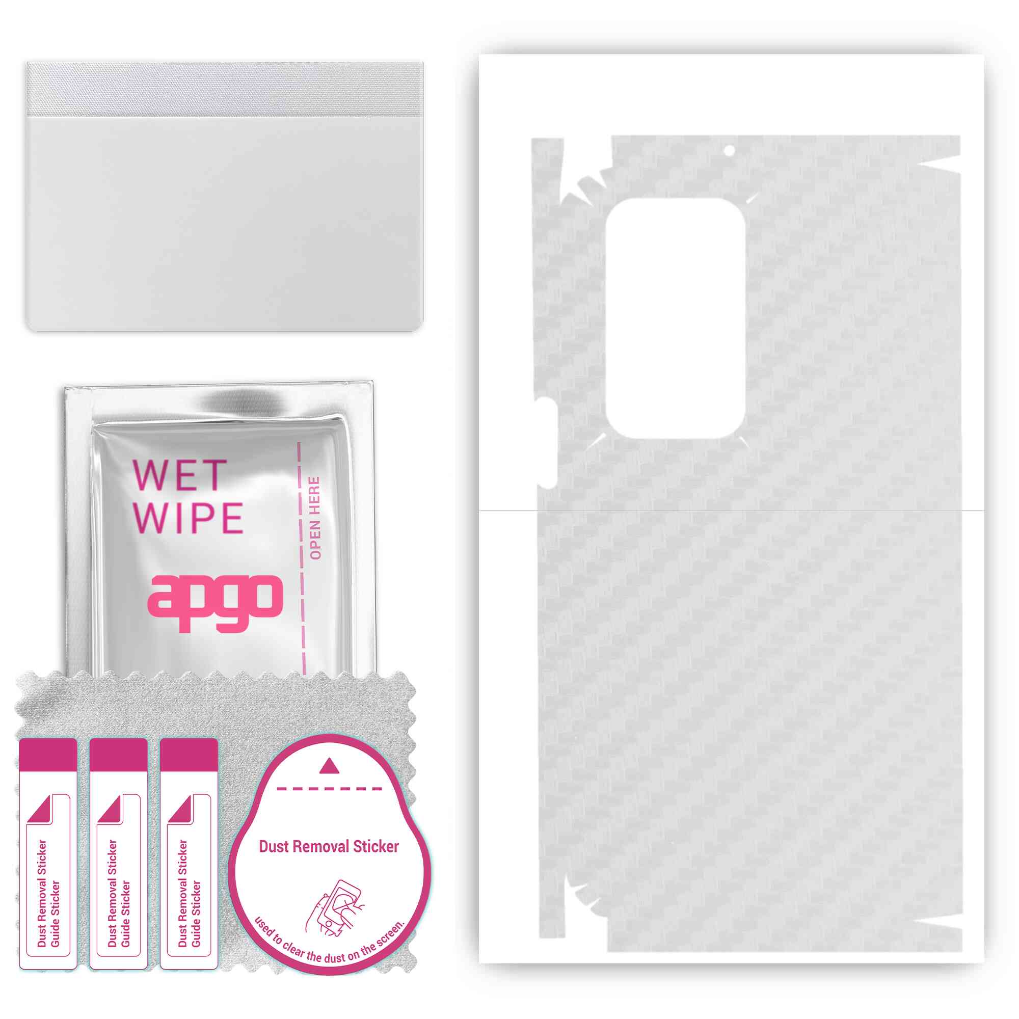 

apgo Protective Skin Sticker for the back+sides compatible with Oppo Find N 5G, Full Wrap Film, Foil, Vinyl - Pattern Transparent Carbon