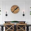 Elegant Simplistic Wood Wall Clock with Creative Crack Detail for Home Decors Battery Operated Round Hanging Clock