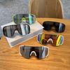 Cycling Glasses Outdoor Windproof Sports Sunglasses Slim Fit Ski Goggles Large Frame Black