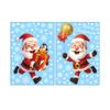 Christmas Static Window Stickers Featuring Santa Claus, Snowmen and Snowflakes for Window Decoration.