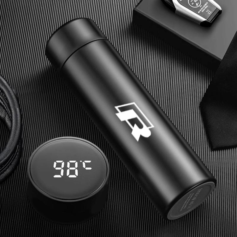 500ML Car Vacuum Cup 304 Stainless Steel Thermos Flask For VW GTI Polo Golf Passat B6 Tiguan Arteon CC Taigo Caddy Jetta Hub Cap
