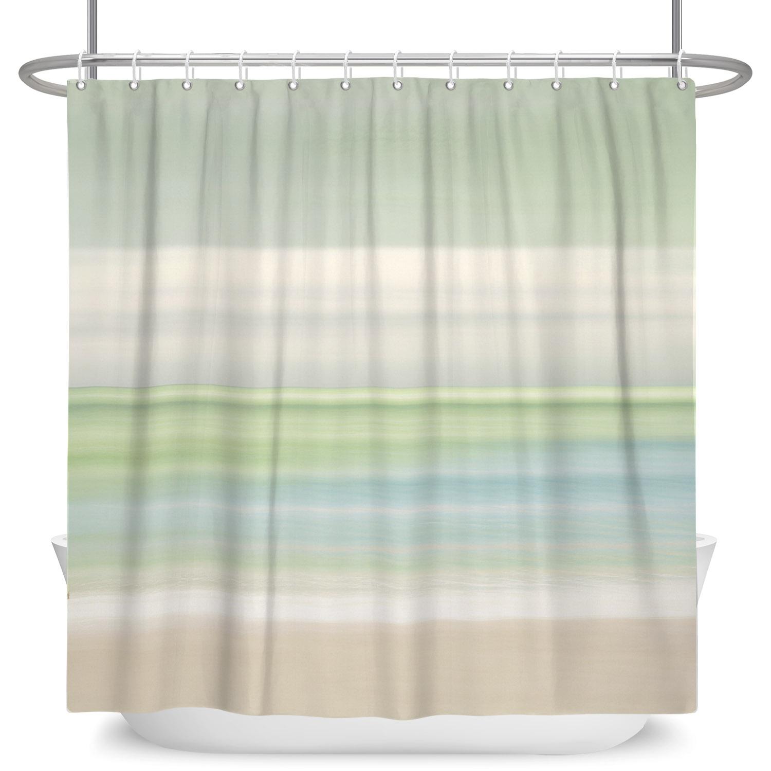 

Modern Striped Gradient Shower Curtain Waterproof Polyester Fabric Bathroom Decor Set With 12Hooks For Home Decor Shower Curtain W60H190(CM)-1 Pcs