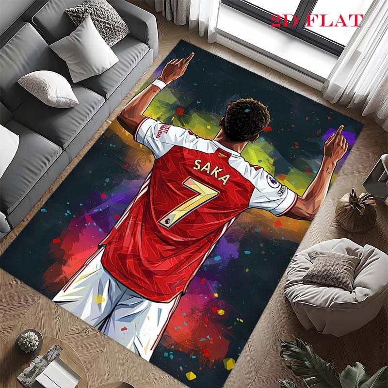 Bukayo Saka Carpet Rug for Living Room Bedroom Home Sofa Decoration,Kids play Nonslip Floor Mat