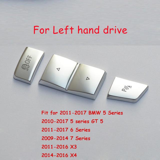 ABS Car Interior Button Covers Stickers Fit For BMW 5 5GT 6 7 Series F10 F07 F06 F20 F30 F32 F01 F02 F25 F26 Auto