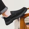 Men's Handmade Leather Shoes Slip on Casual Sneakers Low-top Walking Shoes