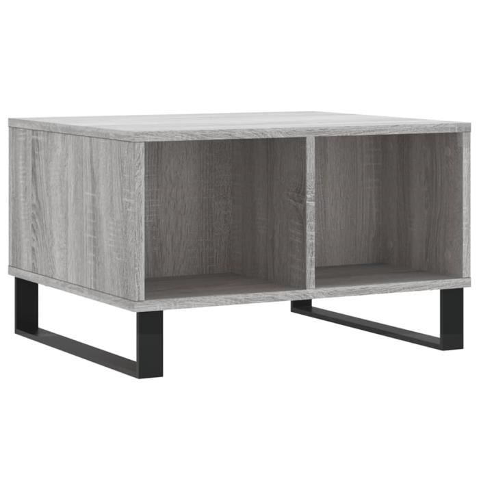 VidaXL Coffee Table Sonoma Grey 60x50x36.5 Cm Engineered Wood 830554