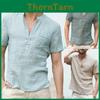 Summer Men Henley T Shirt Tops Casual Loose V Neck Short Sleeve Pullover Tee Breathable And Comfortable For Everyday Wear