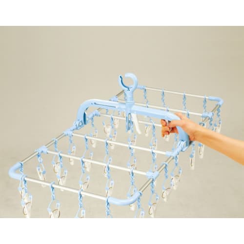 Twinmall Shine Life Horizontal Aluminum Hanger, 40 Pinch, Blue, SL-01