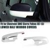 2x FOR 2007-2013 CHEVROLET GMC SIERRA YUKON CHROME LOWER HALF MIRROR COVERS CAP
