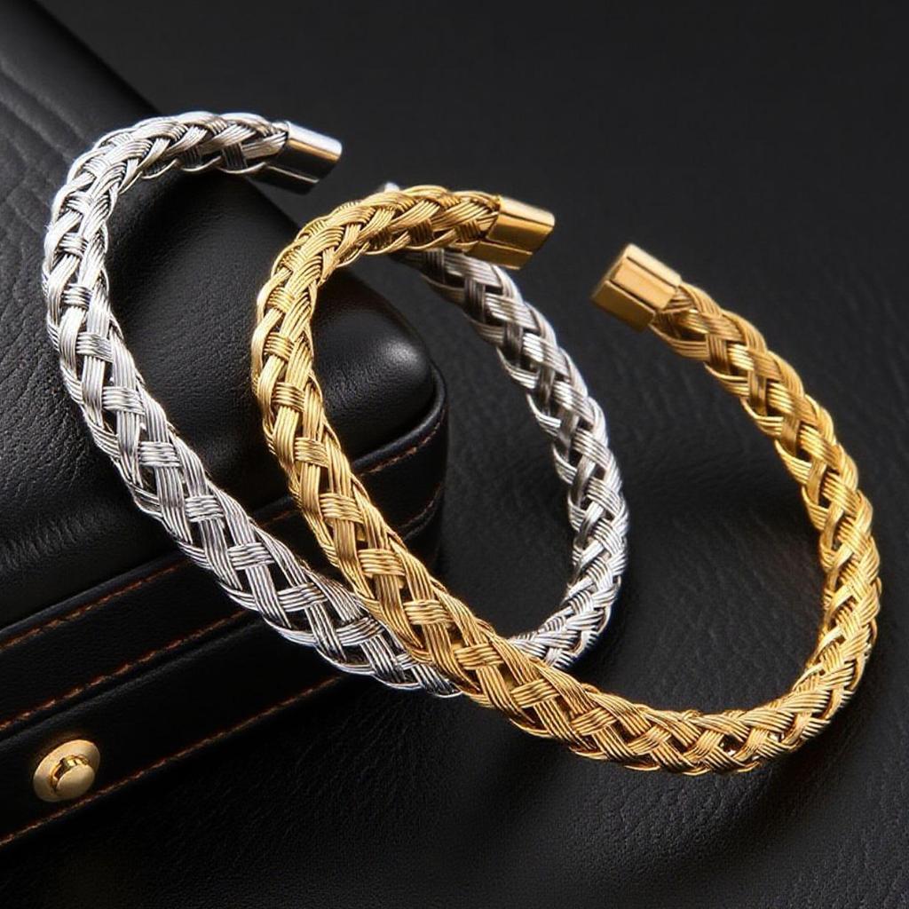 Stainless Steel Women's Woven Fashion Bracelet - Versatile, Non-Fading, Summer Hand Jewelry