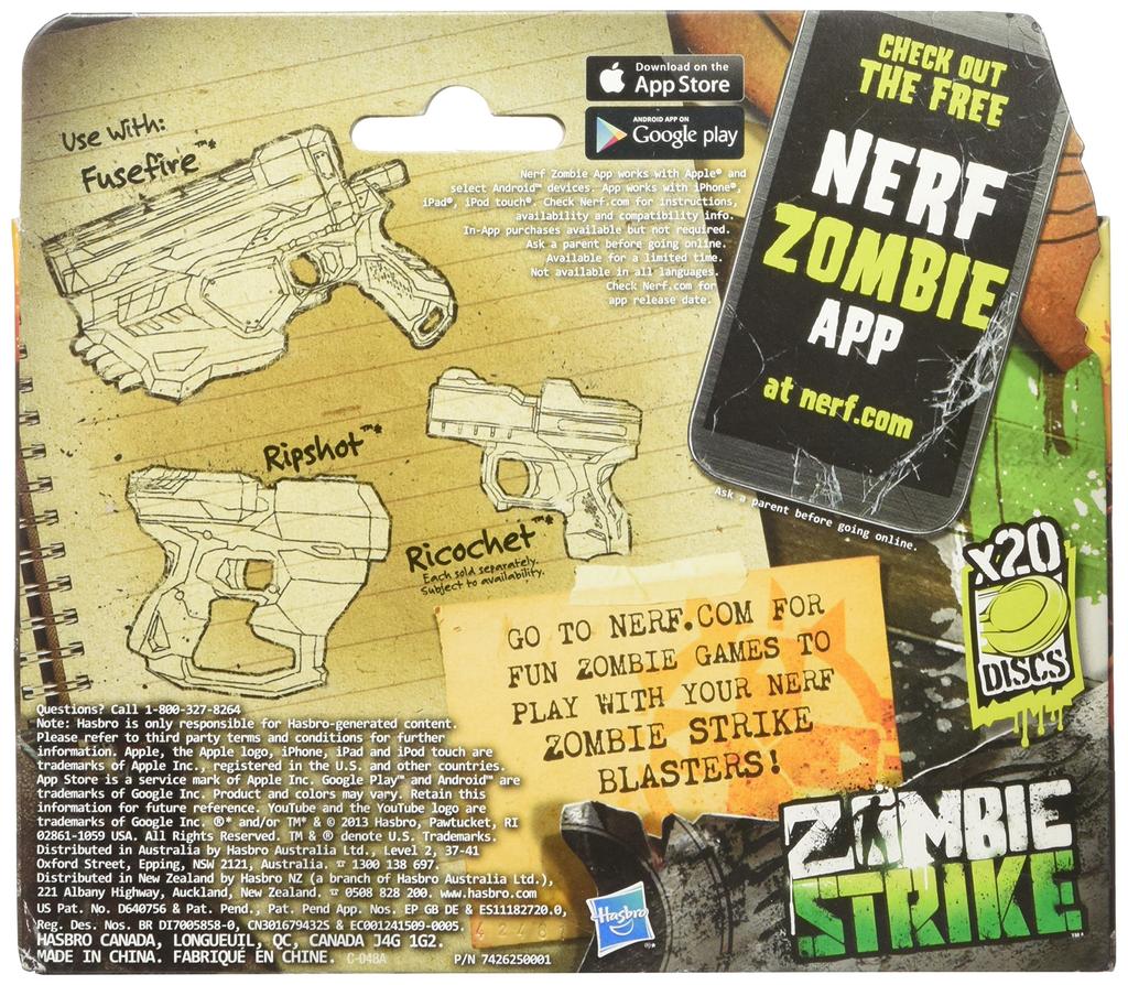 Nerf Zombie Discs by Nerf (20-Pack) [item]