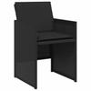 Outdoor Dining Set with Cushions 9 pcs Black Poly Rattan