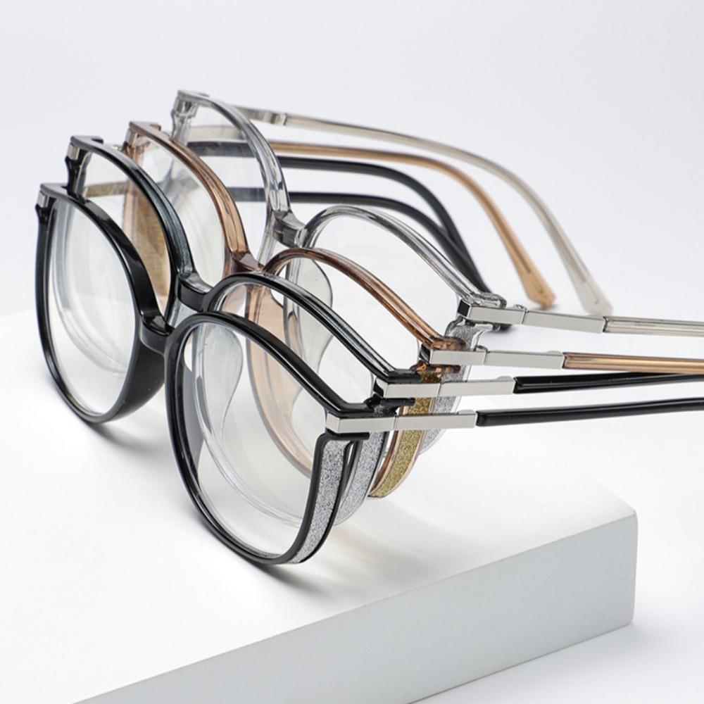 Luxury Far Sight Reading Glasses for Women Blue Light Blocking Computer Eyewear New Trendy Cat Eye Eyeglasses for Women Men