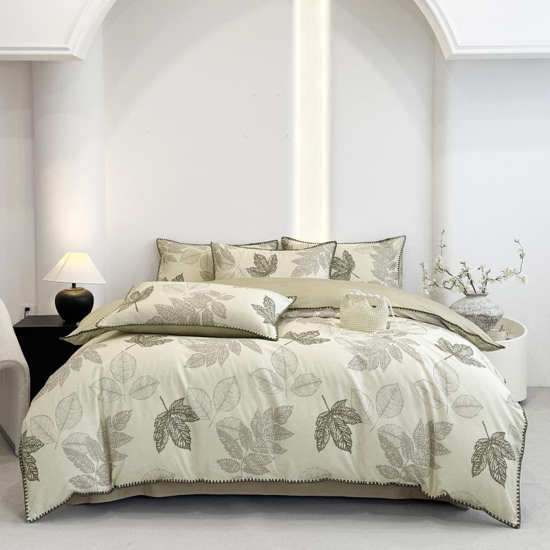 2026 Shell Edge Thickened Brushed Cotton 4-Piece Set