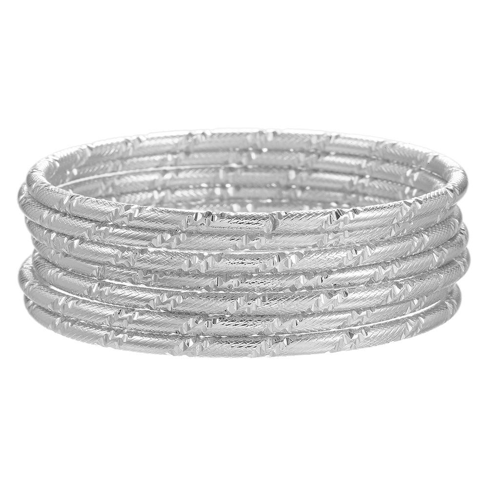 European and American multi-layer metal jewelry simple personalized chain bracelet bohemian fashion multi-layer stacked bracelet set