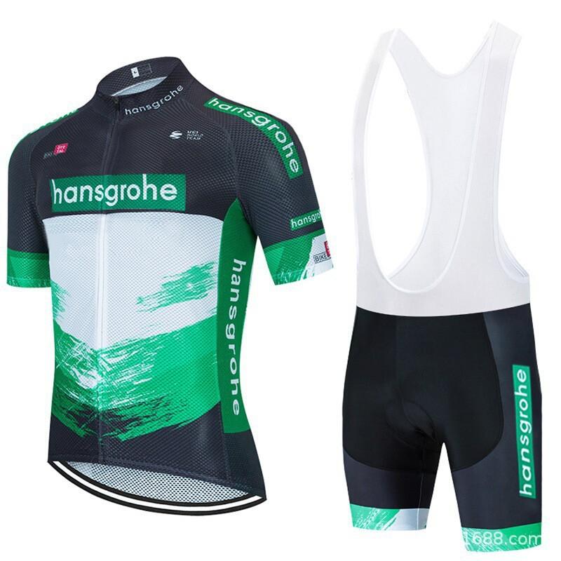 Mens Cycling Jersey Bib Shorts Set Quick-Dry Breathable Bike Apparel Road Mountain Outdoor Riding