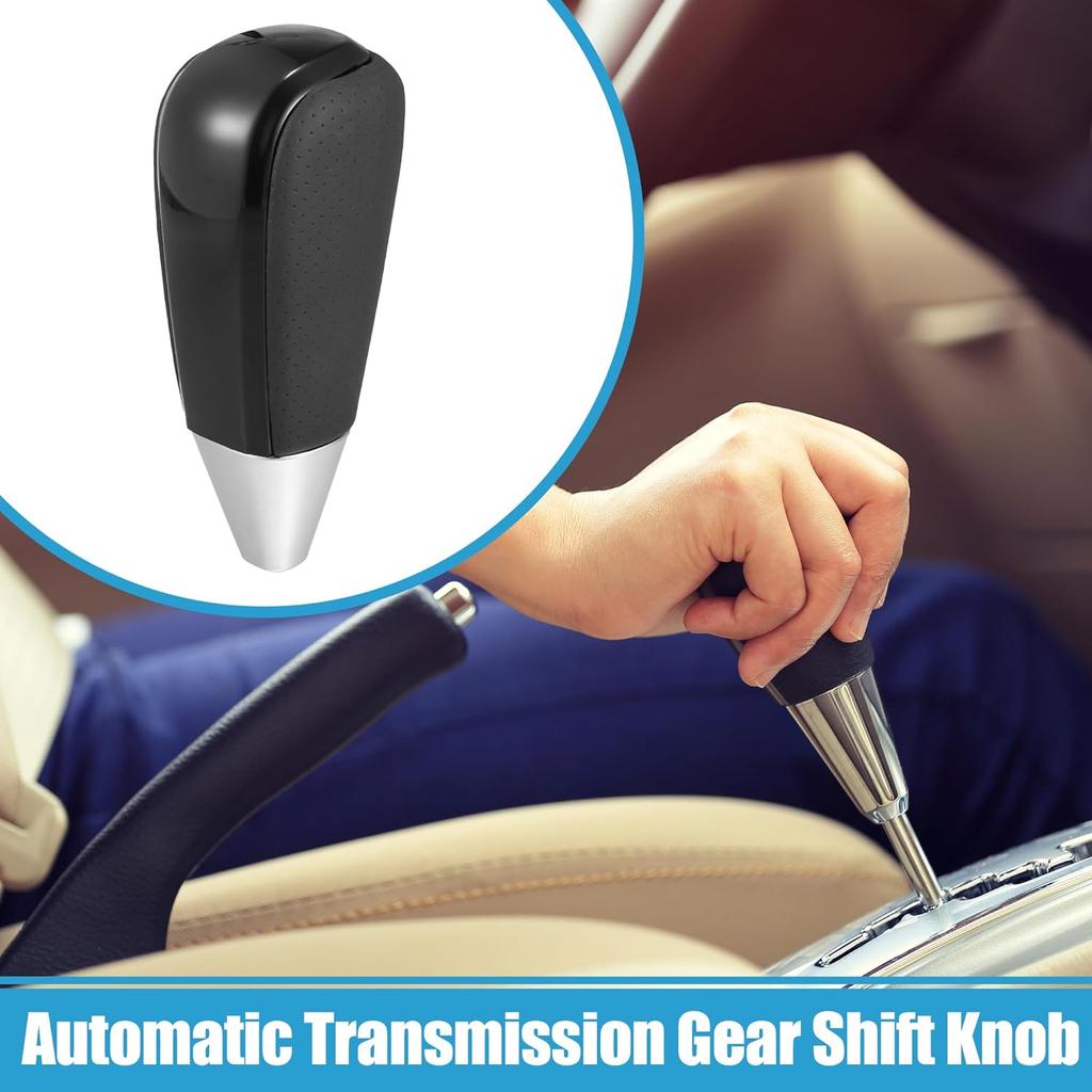 Automatic Transmission Gear Shift Knob for Toyota Land Cruiser 2008-2017 Black Cover Black Faux Leather Perforated