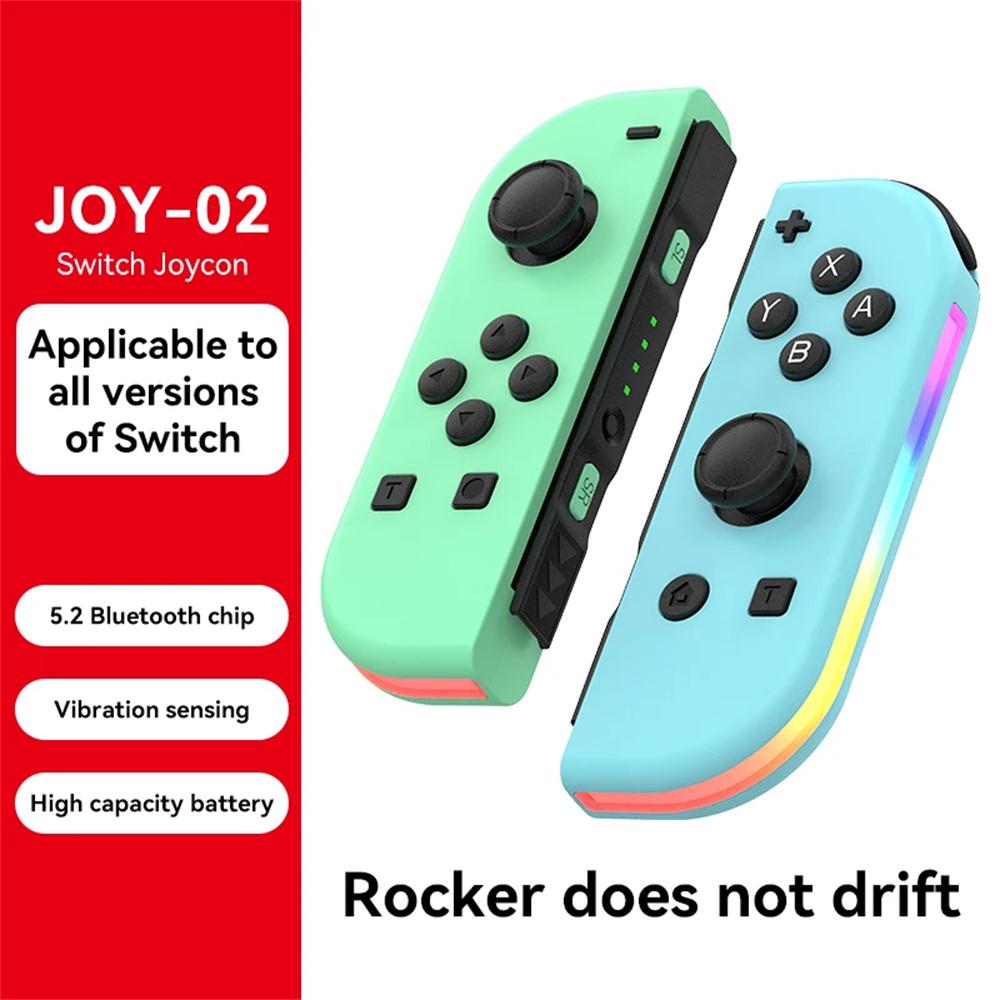

BT 5.2 Контроллер Joy RGB LED Переключатель L/R Геймпад для Nintendo Switch/Lite/Oled JoyCon Геймпады Джойстик с Двойной Вибрацией