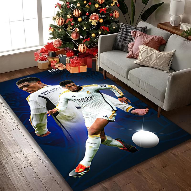 1pc Real Madrid Printed Chair Rug for Home Office Use, Living Room Kitchen Game Room Area Carpet