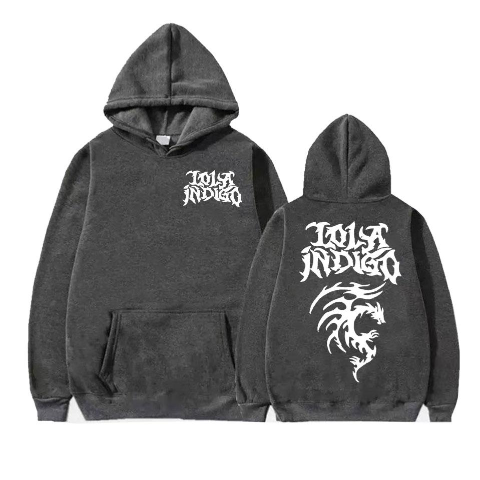 Pop Singer Lola Indigo's Printed Hoodie Men's Fashion Aesthetic Hoodie Hip-hop Casual Sportswear Pullover Hoodie