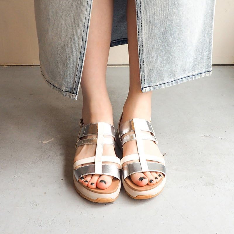 Footbed Strap Sandals Ashinaga Japanese Shoe [Uncle Ashinaga] (AS_2410161)/Uncle Ashinaga/Uncle (White, Size, Adult, Alphabet, LL)