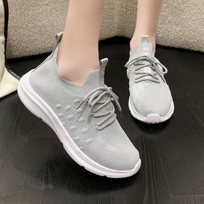 Damenschuhe 2024 Neue Damen-Vulkanisierte Schuhe Basic Einfarbig Sportschuhe Damen Sommer Mesh Atmungsaktiv Laufschuhe