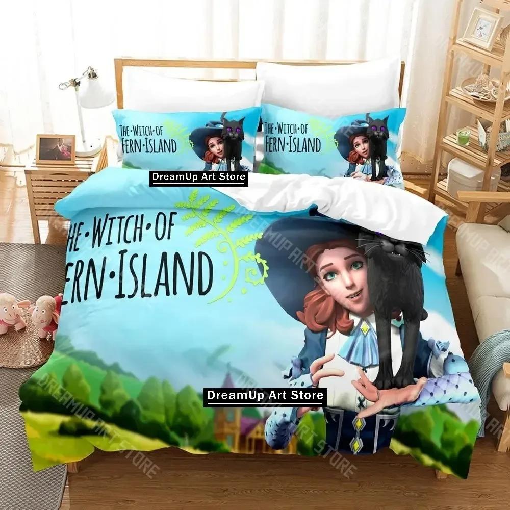 

3D Print The Witch of Fern Island Game Bedding Set Single Twin Full Queen King Size Bed Set Adult Kid Bedroom Duvetcover Sets EU Single 90x200cm