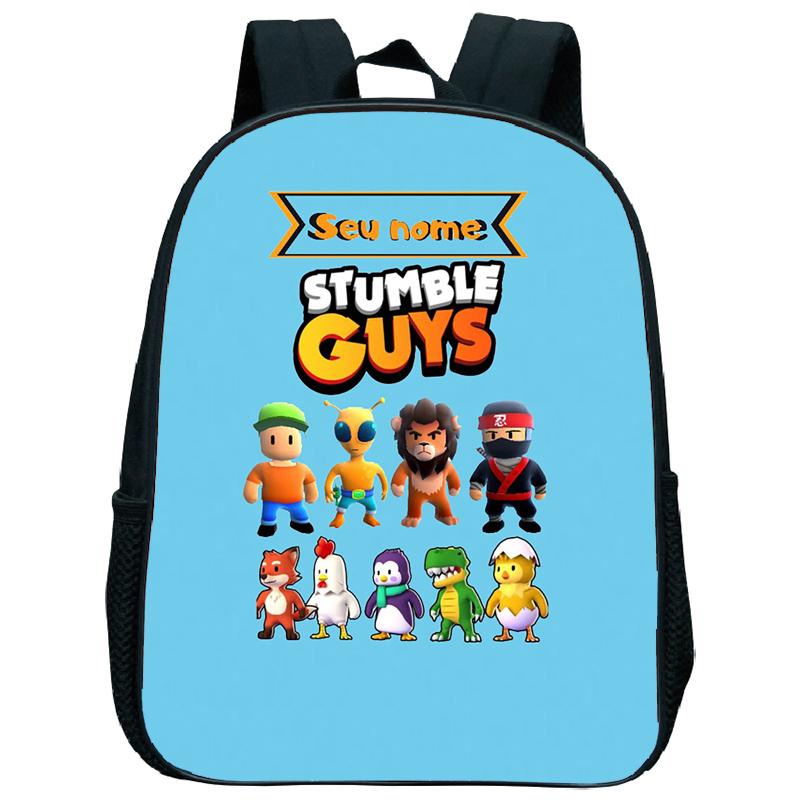 Stumble Guys Nursery Backpack Stumble Game Children Kindergarten Toddlers Student Schoolbag Shoulder Bag Kids Bags