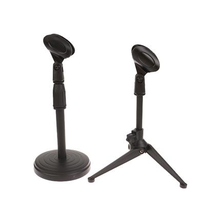 Verstellbarer Mikrofonständer Desktop-Stativ Mini Tragbarer Mikrofonständerhalter Mikrofonklemmenhalterung Leichtgewicht Für Live