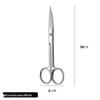 420 Stainless Steel Multi-Purpose Scissors: Large Curved, Straight, Round Tip for Surgical, Beauty, Nose Hair, Eyelid, and Teaching Use.