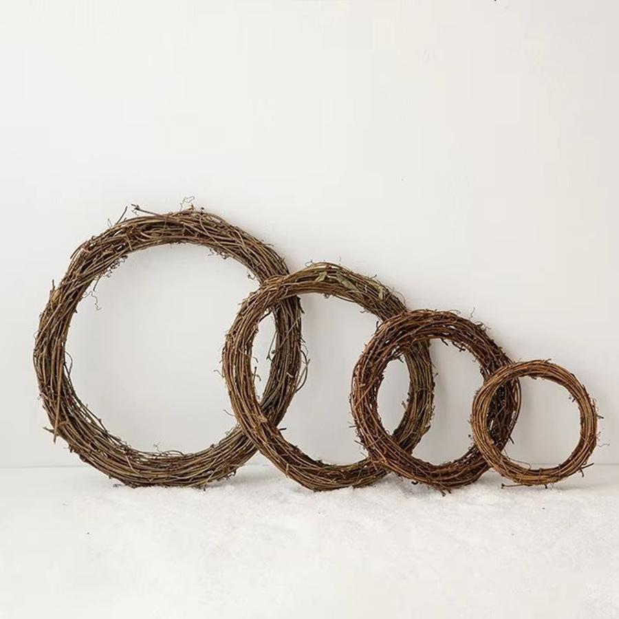 10cm/15cm/20cm Artificial Vine Frame Home Wedding Frstival Party Outdoor Garden Decoratio DIY Gift Wreath Door Hanging Ornaments