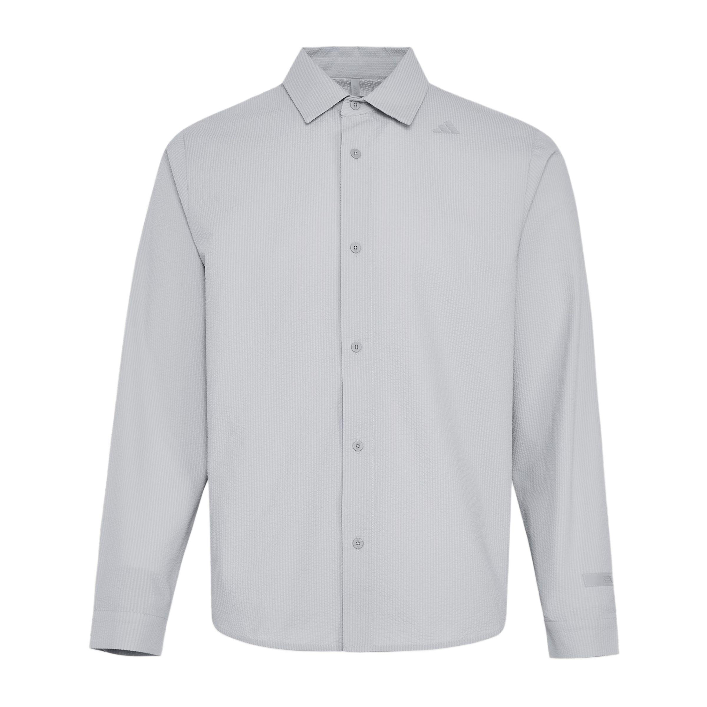 

Adidas Seersucker Long Sleeve Sun Protection UPF50+ Sports Casual Shirt Men shirts KE4038 S