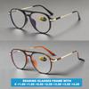 Vintage Double Beam Reading Glasses Unisex Hyperopia Presbyopia Diopters Glasses Frame Anti Blue Light Spectacles 0 +100 ~+400