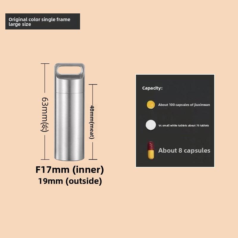 Stainless Steel Pill Bottle Travel Medicine Container Waterproof Portable Pill Organizer Small Box Elderly First Aid Emergency