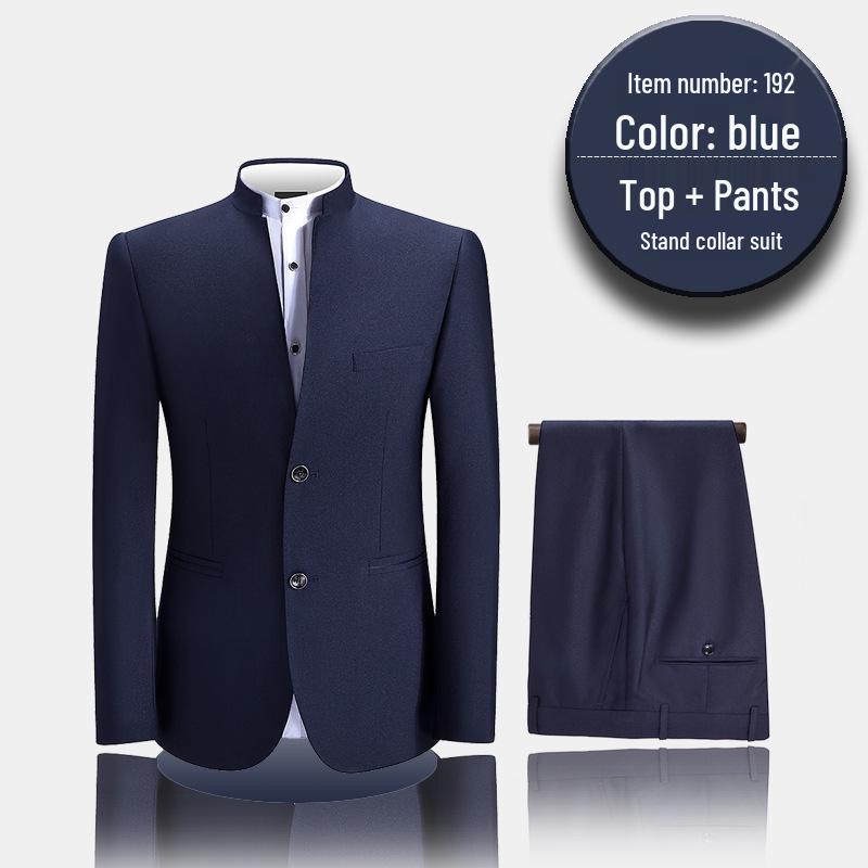 

Men s Korean Slim Fit Zhongshan Suit - Casual Wedding & Formal Wear Recommended Size
